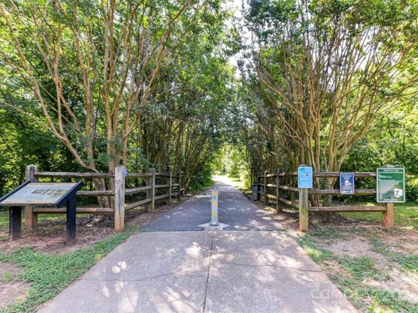 8917 New Oak Lane, Huntersville, NC 28078.  MLS# CAR4282861, YatesRealty ID 26789. Greeway Trail Entrance in Neighborhood