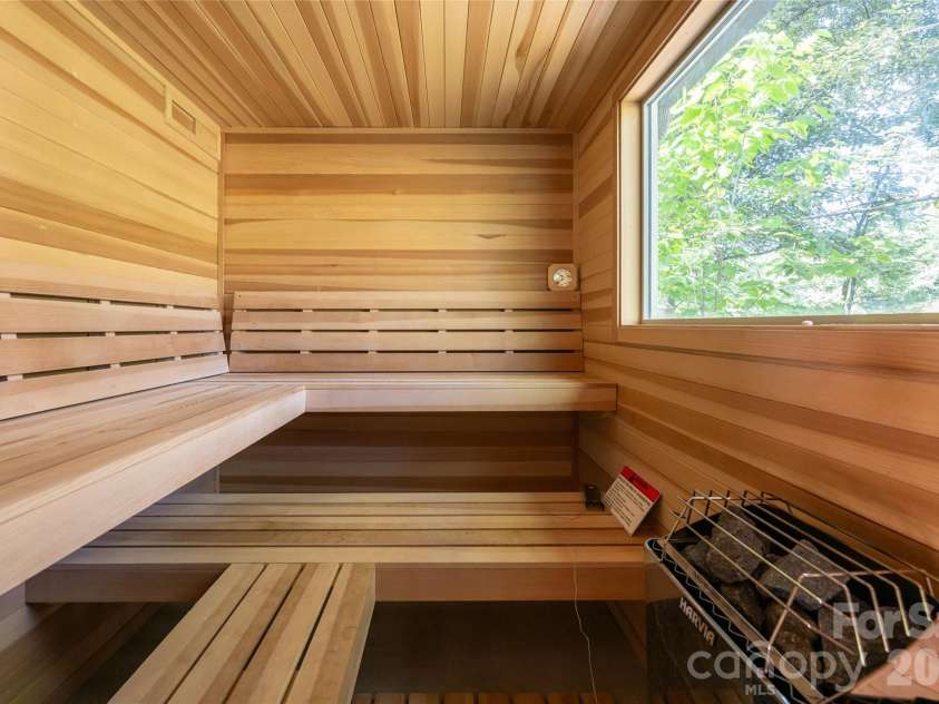 741A Morrow Branch Road, Leicester, NC 28748.  MLS# CAR4383543, YatesRealty ID 26791. Sauna House