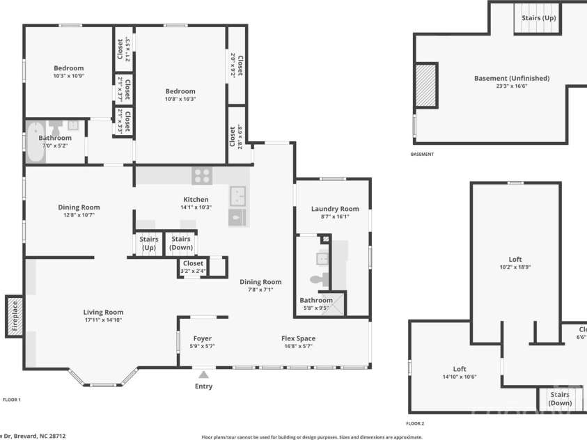 34 Parkview Drive, Brevard, NC 28712.  MLS# CAR4316145, YatesRealty ID 268. Floor Plan