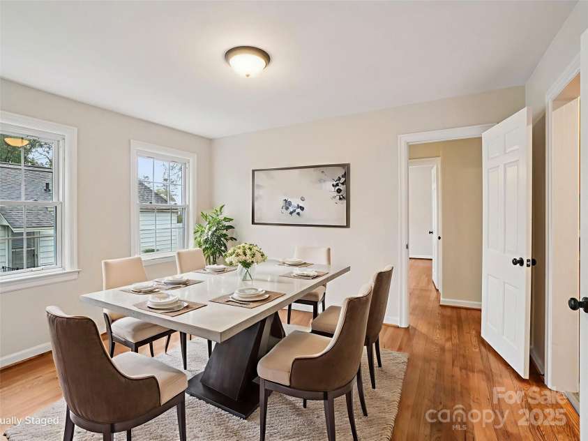 34 Parkview Drive, Brevard, NC 28712.  MLS# CAR4316145, YatesRealty ID 268. Staged Dining 