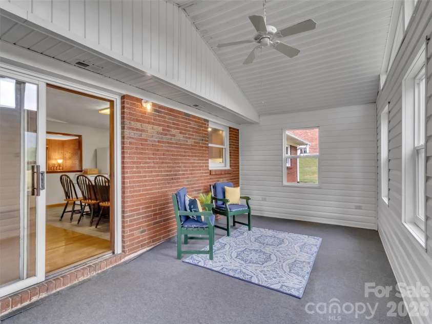 104 Beaverdam Heights Drive, Canton, NC 28716.  MLS# CAR4385800, YatesRealty ID 26835. Enclosed Patio