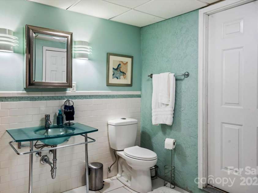 159 Big Poplar Lane, Zirconia, NC 28790.  MLS# CAR4280103, YatesRealty ID 26850. Lower Level full bath with walk-in shower