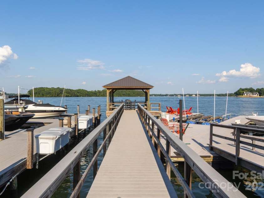7794 Live Oaks Drive, Denver, NC 28037.  MLS# CAR4234292, YatesRealty ID 26852. Main pier & dock with one deeded boat slip
