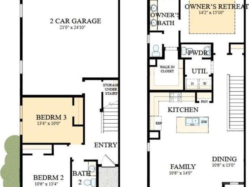 6551 Fire Lily Lane, Charlotte, NC 28216.  MLS# CAR4381491, YatesRealty ID 26862. Floorplan on Homesite 37 w/Structural Options Selected