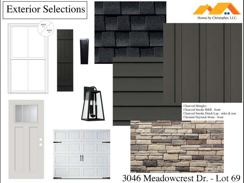 3046 Meadowcrest Drive, Clover, SC 29710.  MLS# CAR4327029, YatesRealty ID 2687. Exterior Selections