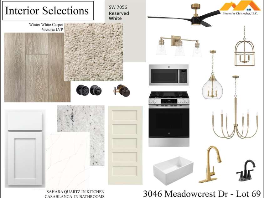 3046 Meadowcrest Drive, Clover, SC 29710.  MLS# CAR4327029, YatesRealty ID 2687. Interior Selections