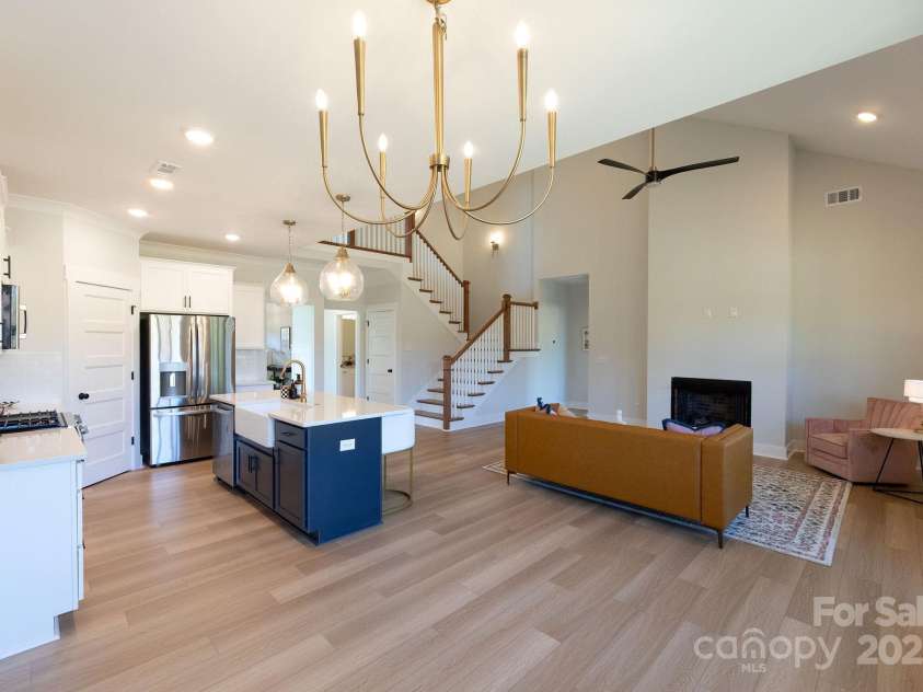 3046 Meadowcrest Drive, Clover, SC 29710.  MLS# CAR4327029, YatesRealty ID 2687. Kitchen and Living Room