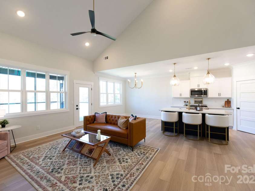 3046 Meadowcrest Drive, Clover, SC 29710.  MLS# CAR4327029, YatesRealty ID 2687. Living Room and Kitchen