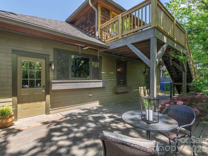 15 Hillside Street, Asheville, NC 28801.  MLS# CAR4350045, YatesRealty ID 26883. Access upper deck from the back driveway