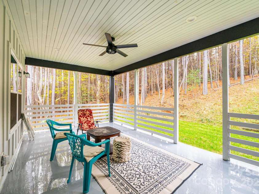 100 White Fawn Circle, Granite Falls, NC 28630.  MLS# CAR4200068, YatesRealty ID 269. Rear Covered Porch