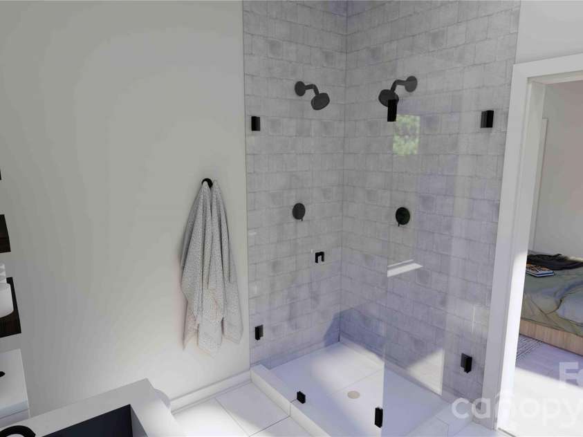 611 Storybook Villas Trail, Asheville, NC 28804.  MLS# CAR4325306, YatesRealty ID 2690. Main level bathroom rendering