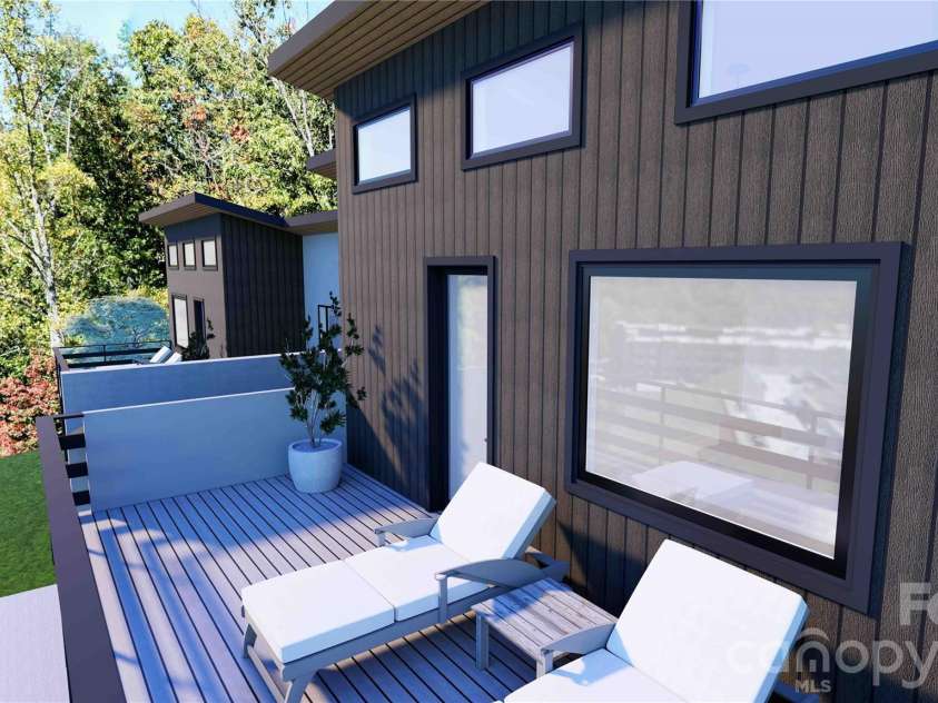 611 Storybook Villas Trail, Asheville, NC 28804.  MLS# CAR4325306, YatesRealty ID 2690. Upper level deck rendering