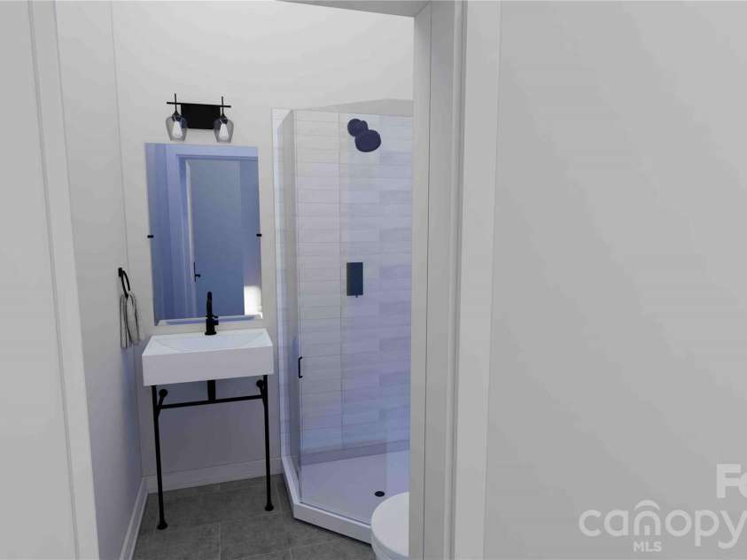 611 Storybook Villas Trail, Asheville, NC 28804.  MLS# CAR4325306, YatesRealty ID 2690. Upper level guest bedroom/office rendering