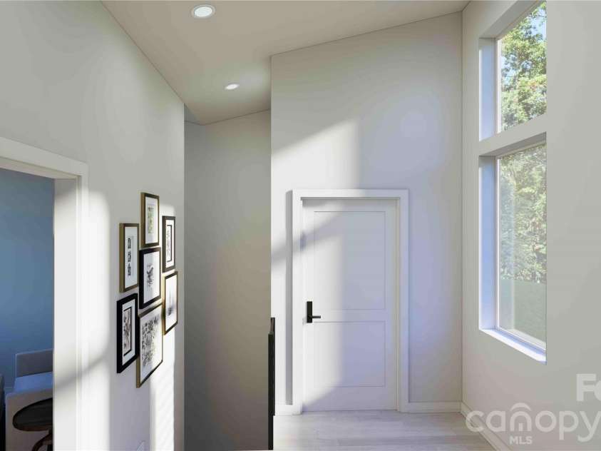 611 Storybook Villas Trail, Asheville, NC 28804.  MLS# CAR4325306, YatesRealty ID 2690. Upper level landing rendering