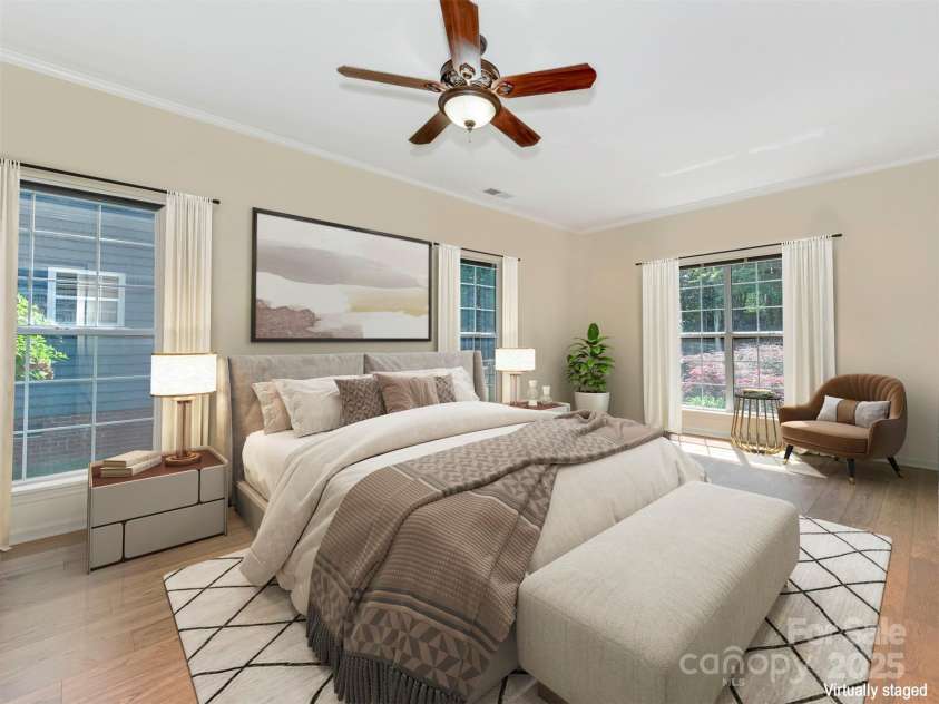 2825 Redfield Drive, Charlotte, NC 28270.  MLS# CAR4253533, YatesRealty ID 26913. Primary bedroom (virtually staged)