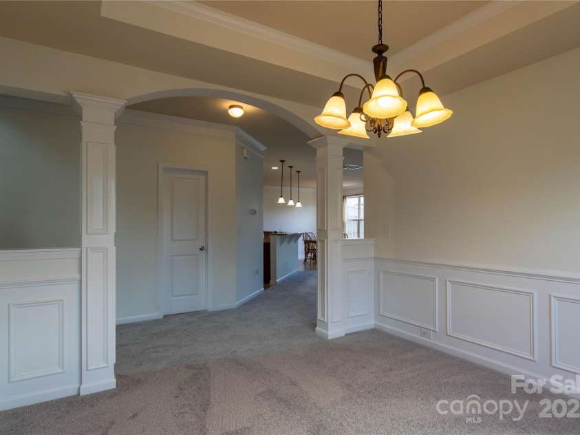 159 Saye Place, Mooresville, NC 28115.  MLS# CAR4255738, YatesRealty ID 26952. Arched entrance to the Dining Room