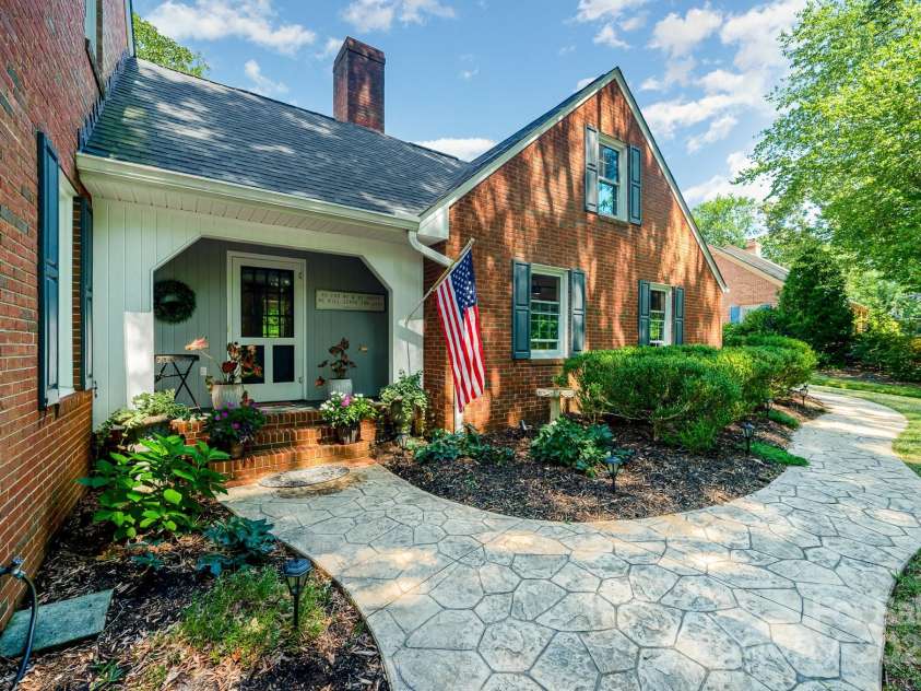404 Bethel Drive, Salisbury, NC 28144.  MLS# CAR4275816, YatesRealty ID 26960. Beautiful low maintenance stamped concrete walkways.