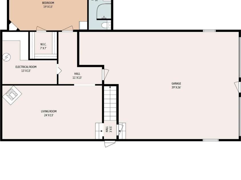 128 Oak Trails Pass, Leicester, NC 28748.  MLS# CAR4282442, YatesRealty ID 26969. Basement