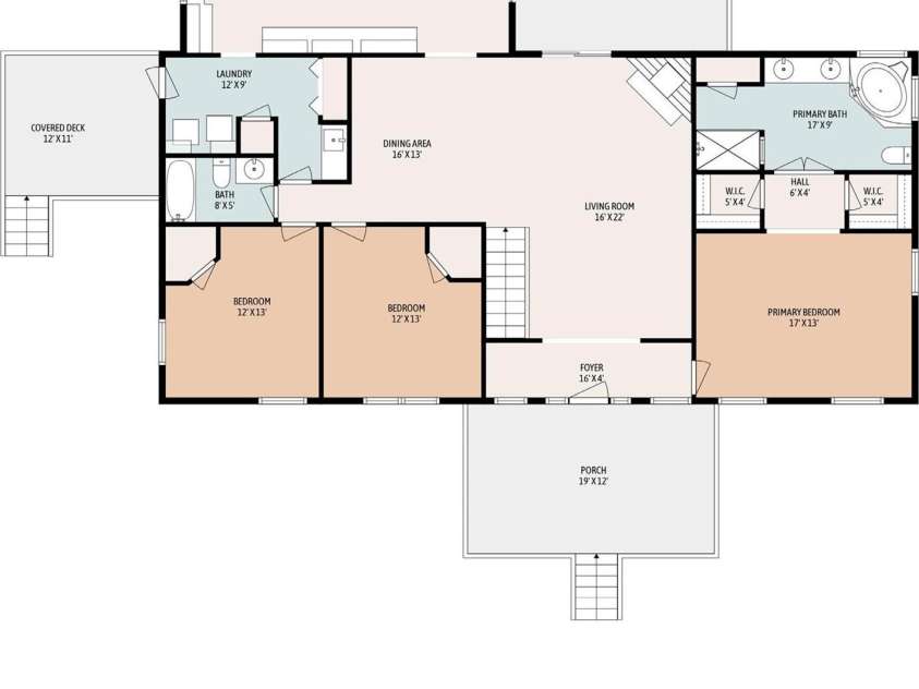 128 Oak Trails Pass, Leicester, NC 28748.  MLS# CAR4282442, YatesRealty ID 26969. Main Level