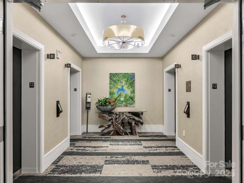 7 Patton Avenue, Asheville, NC 28801.  MLS# CAR4302588, YatesRealty ID 2697. Residential elevator lobby