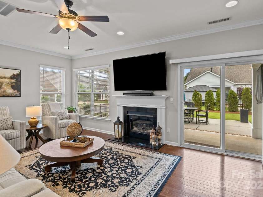 16034 Rushwick Drive, Huntersville, NC 28078.  MLS# CAR4262990, YatesRealty ID 26972. Slider leads to outdoor entertaining areas