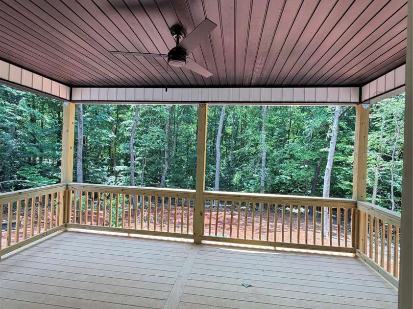 317 Tamarind Drive, Troy, NC 27371.  MLS# CAR4388084, YatesRealty ID 26996. Covered Back Deck