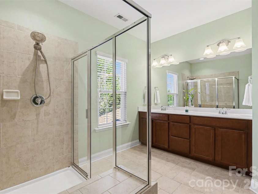 2020 Cramer Place Court, Cramerton, NC 28032.  MLS# CAR4368017, YatesRealty ID 27009. Primary bathroom with dual sinks