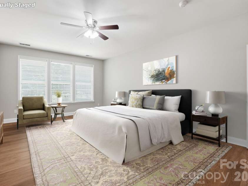 766 Platinum Drive, Fort Mill, SC 29708.  MLS# CAR4373139, YatesRealty ID 27022. Virtually staged primary bedroom