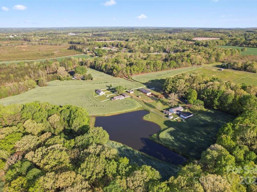 36984 B&C Carter Road, New London, NC 28127.  MLS# CAR4246178, YatesRealty ID 2704. Aerial of the property from the bakc corner