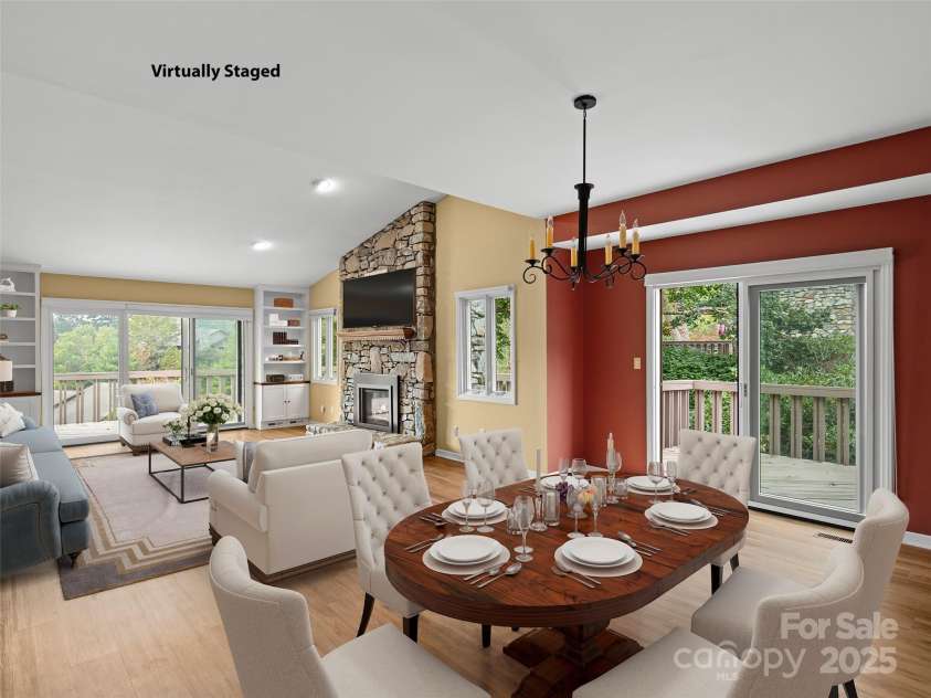 5 Ridge Terrace, Asheville, NC 28804.  MLS# CAR4308830, YatesRealty ID 27043. Great Room Virtually staged