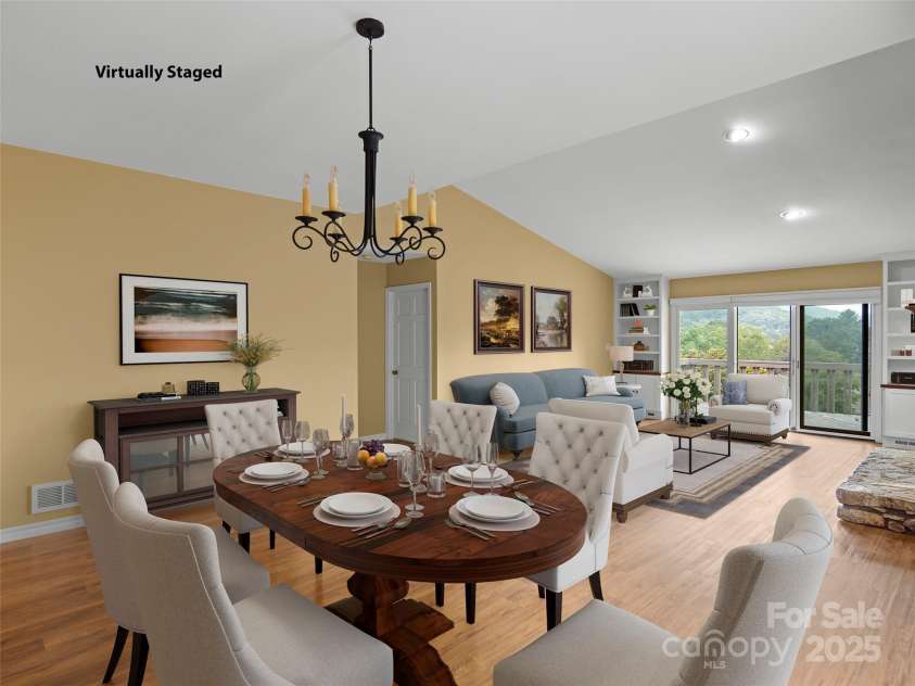 5 Ridge Terrace, Asheville, NC 28804.  MLS# CAR4308830, YatesRealty ID 27043. Great Room Virtually staged