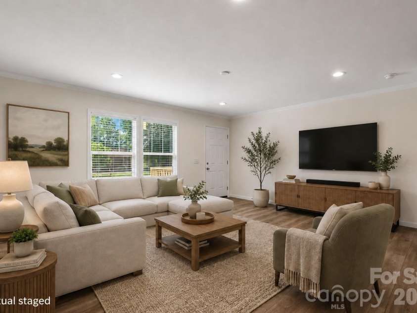 4960 Berkley Street, Morganton, NC 28655.  MLS# CAR4388061, YatesRealty ID 27047. Virtually Staged Living Room