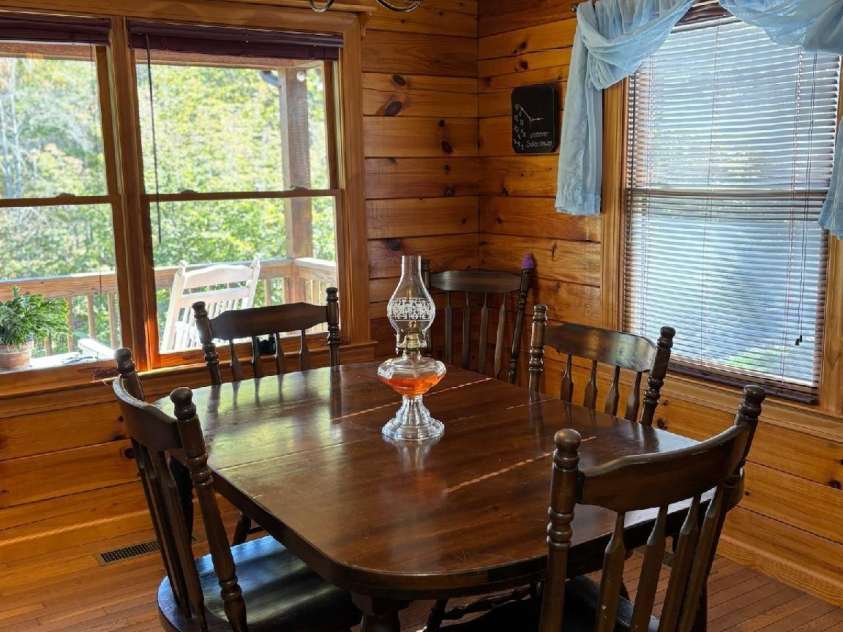 408 Dora Lane, Bakersville, NC 28705.  MLS# CAR4311694, YatesRealty ID 2706. Dining room