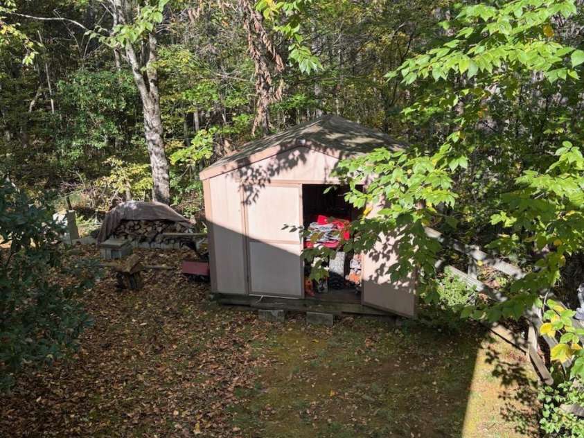 408 Dora Lane, Bakersville, NC 28705.  MLS# CAR4311694, YatesRealty ID 2706. Shed 