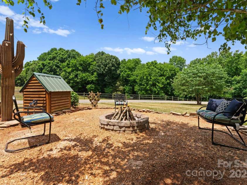 1363 John Cline Court, Lincolnton, NC 28092.  MLS# CAR4238099, YatesRealty ID 2707. Fire pit