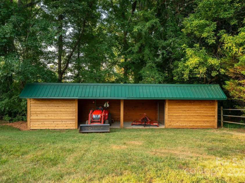 1363 John Cline Court, Lincolnton, NC 28092.  MLS# CAR4238099, YatesRealty ID 2707. Tractor shed