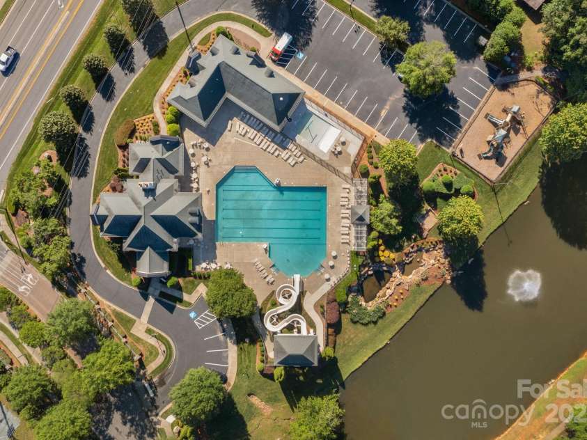 8232 Sunset Hill Road, Waxhaw, NC 28173.  MLS# CAR4274764, YatesRealty ID 27077. Ariel view of amenity center