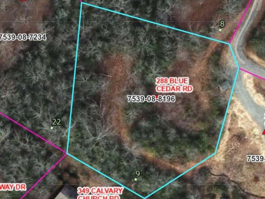 288 Blue Cedar Road, Sylva, NC 28779.  MLS# CAR4276447, YatesRealty ID 27081. Lot before construction