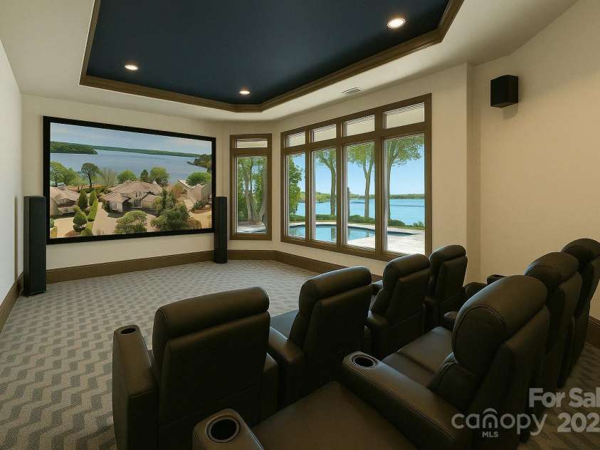 102 Eastham Court, Mooresville, NC 28117.  MLS# CAR4247937, YatesRealty ID 27092. 5th Bedroom with ensuite/ Theater room with blackout shades and virtually staged