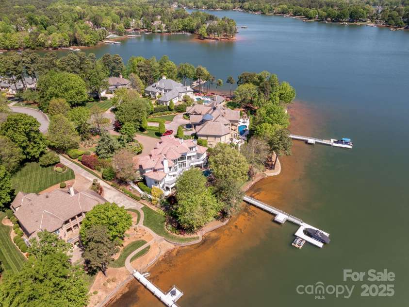 102 Eastham Court, Mooresville, NC 28117.  MLS# CAR4247937, YatesRealty ID 27092. Aerial views of dock