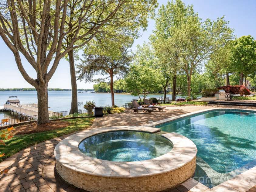 102 Eastham Court, Mooresville, NC 28117.  MLS# CAR4247937, YatesRealty ID 27092. Hot tub and large saltwater view with lake views