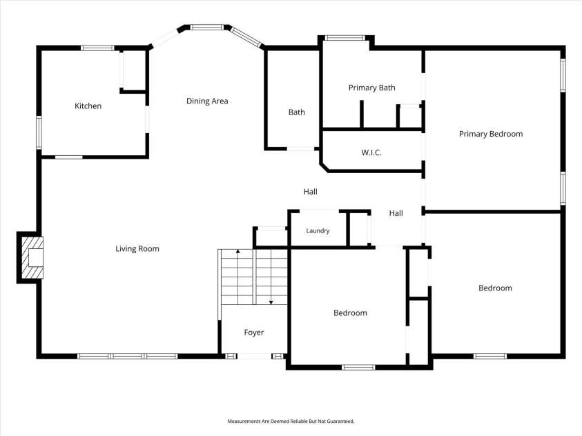 107 Cliffwood Drive, Hudson, NC 28638.  MLS# CAR4384762, YatesRealty ID 27118. Main floor schematic