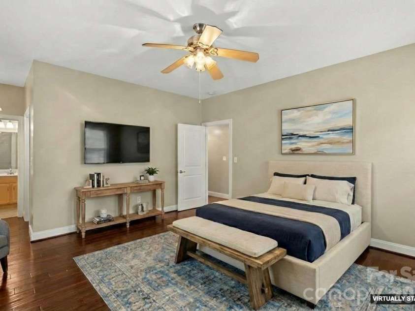 68 Fox Briar Drive, Fletcher, NC 28732.  MLS# CAR4322549, YatesRealty ID 2713. Primary bedroom virtually staged