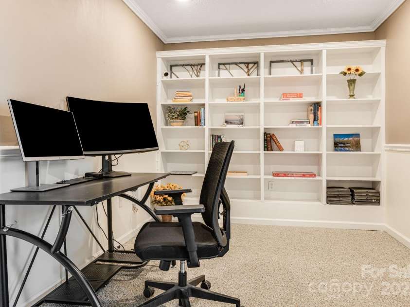 201 Cedar Mountain Road, Asheville, NC 28803.  MLS# CAR4281468, YatesRealty ID 27145. Office with built ins