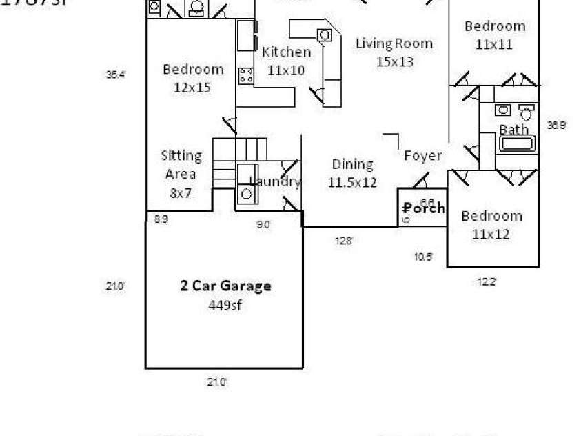 7 Breyerton Court, Asheville, NC 28804.  MLS# CAR4380196, YatesRealty ID 27146. Floor Plan