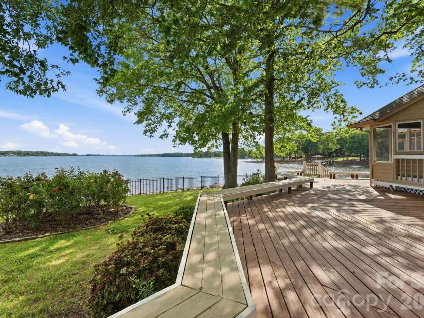 3725 Kingfisher Lane, Terrell, NC 28682.  MLS# CAR4375758, YatesRealty ID 27150. Multi tier deck with 2 screened sunrooms