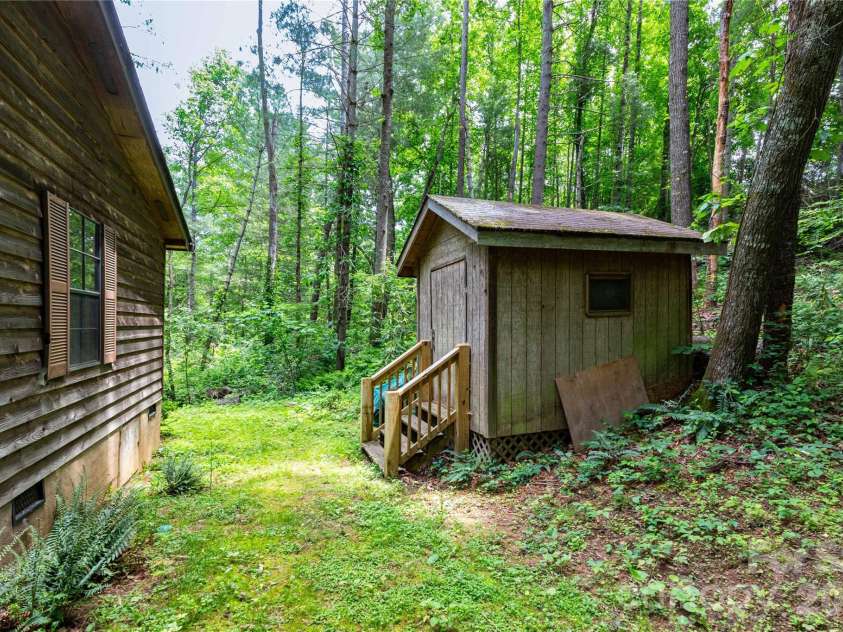 1010 Sharon Ridge Road, Fairview, NC 28730.  MLS# CAR4379788, YatesRealty ID 27153. Storage shed