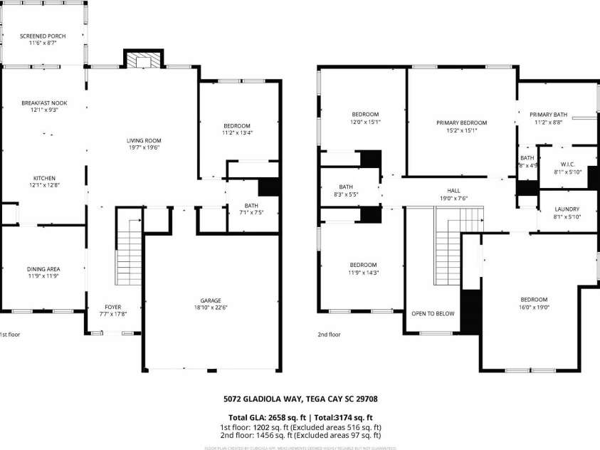 5072 Gladiola Way, Tega Cay, SC 29708.  MLS# CAR4370676, YatesRealty ID 27155. 
