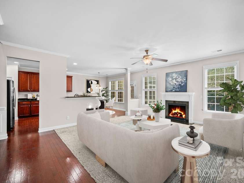 5072 Gladiola Way, Tega Cay, SC 29708.  MLS# CAR4370676, YatesRealty ID 27155. Virtually Staged Living Room