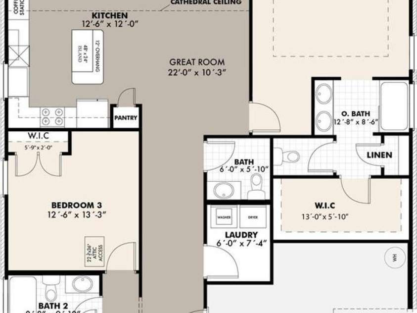 343 Cove Wood Drive, Denton, NC 27239.  MLS# CAR4282287, YatesRealty ID 27156. Floor plan.